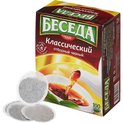 Чай Беседа черный 100 пак/уп