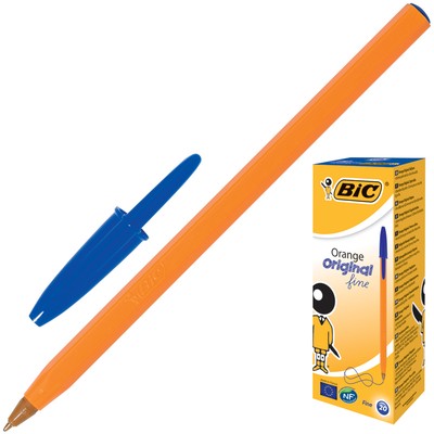 Ручка шариковая BIC Orange 20шт/уп синий 0,35мм Франция