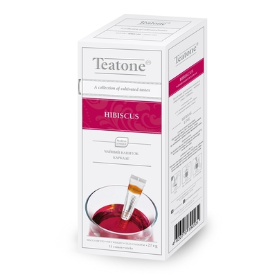 Чай Teatone каркадэ в металл.стике 15шт/уп.