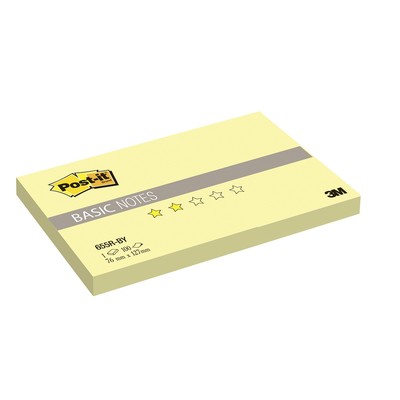 Блок-кубик Post-it Basic 655R-BY, канареечный желт 76х127 мм 100 л.