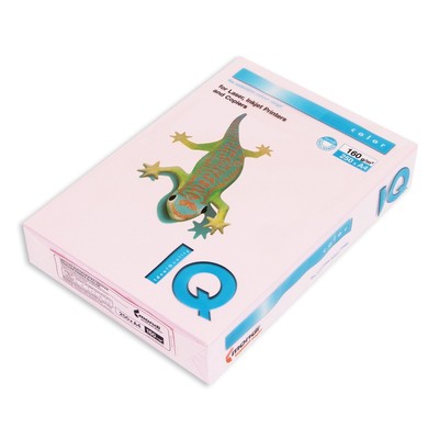 Бумага цветная IQ COLOR (А4,160г,OP174-розовый фламинго) пачка 250л.