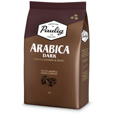 Кофе Paulig Arabica Dark Roast в зернах 1 кг.