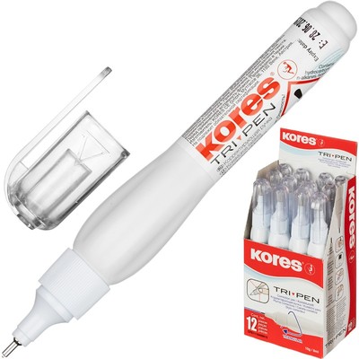 Корректирующая ручка 8мл Kores Tri Pen, металлический наконечник