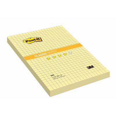 Блок-кубик Post-it 662 102х152 желтая в клетку,100л.