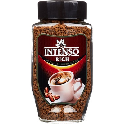 Кофе Intenso Rich сублимированный с добавлением молотого, стекло 100 г