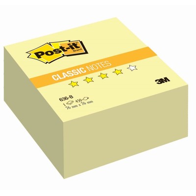 Блок-кубик Post-it куб 636-В 76х76 желтый 450л.