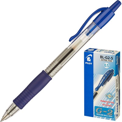 Ручка гелевая PILOT BL-G2-5 авт.резин.манжет.синяя 0,3мм Япония