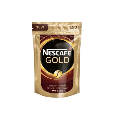 Кофе Nescafe Gold раств.субл.150г пакет