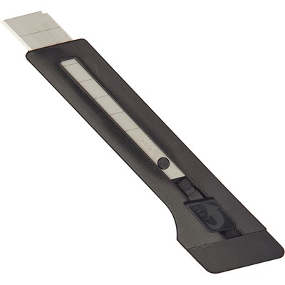 Нож канцелярский EDDING (E-M 18) 18 мм, с фиксатором, пластик, цв черный
