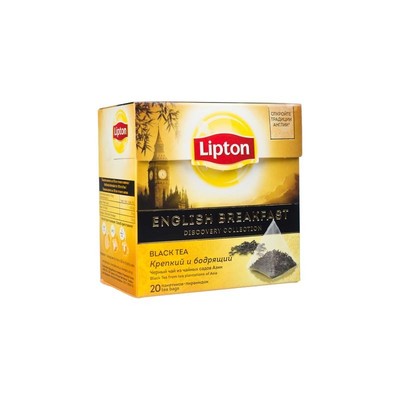 Чай Lipton English Breakfast черный, 20 пакетиков