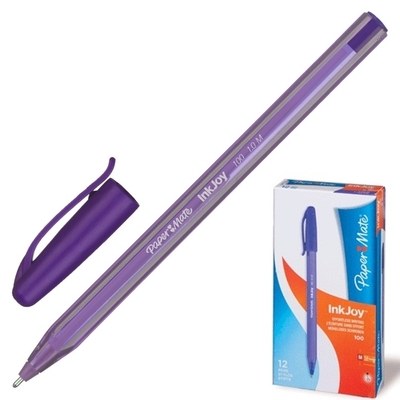 Ручка шариковая PAPER MATE InkJoy трегхр.корпус фиолетовый ст., 0,5мм.