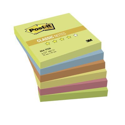 Блок-кубик Post-it 654-TF 76х76 Теп.неон радуга,6бл.