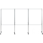 Напольный магнитно-маркерный стенд на колесиках, 120х310 см, двухсторонний, 3 секции
