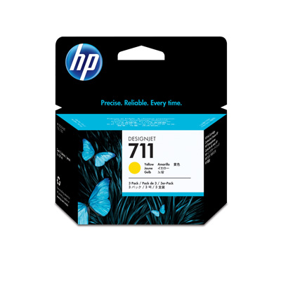 Картридж струйный HP 711 CZ136A жел. для DgnJ T120/520 (3шт)