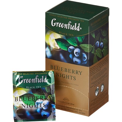 Чай Greenfield Blueberry nights черный со вкусом черники,25пак 0996-10-1