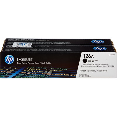 Картридж лазерный HP 126A CE310AD чер. для LJ CP1025 (2шт)