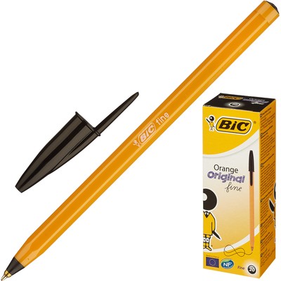 Ручка шариковая BIC Orange 20шт/уп черный 0,35мм Франция
