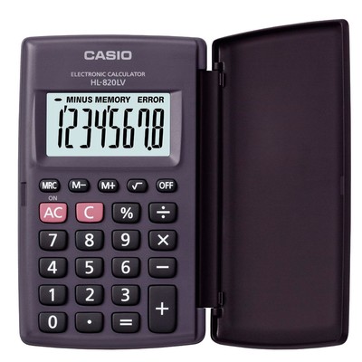 Калькулятор CASIO карман. HL820LV 8 разряд., книжка,крупн.диспл.