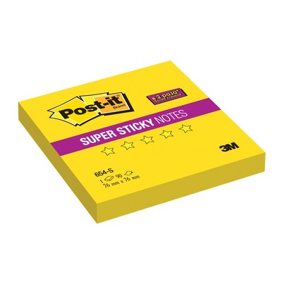 Блок-кубик Post-it Super Sticky 654-S 76х76 желтый,90л