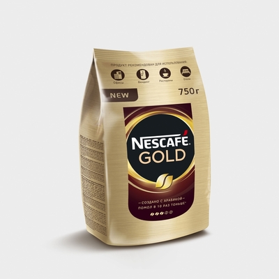 Кофе Nescafe Gold раств.субл.750г пакет