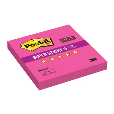 Блок-кубик Post-it Super Sticky 654R-SP, 76х76 розовый,90л.