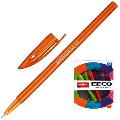 Ручка шариковая Unimax EECO 0,7мм, син, масл, неавтомт, цвет.