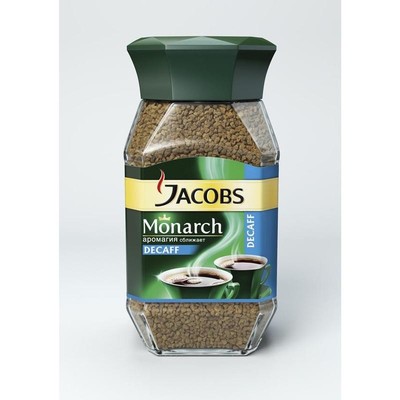 Кофе Jacobs Monarch Decaf растворимый стеклянная банка,95г