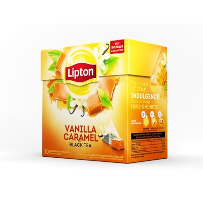 Чай Lipton Vanilla Caramel чер.пирамидки 20пак/уп