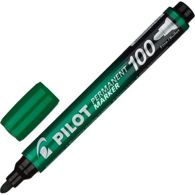 Маркер перманентный PILOT SCA-100-G зеленый 1-4мм круглый наконечник