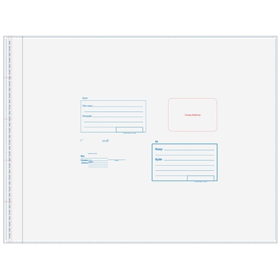 Пакет Почтовый из 3-х сл.п/э 485х615 стрип Фин 250шт/уп