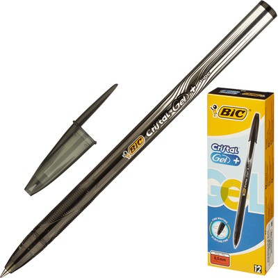 Ручка гелевая BIC CRISTAL черная 843884/905490