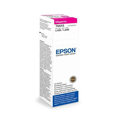 Контейнер с чернилами Epson T6643 C13T66434A пурп. для L100