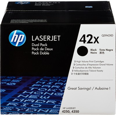 Картридж лазерный HP 42X Q5942XD чер. пов.емк. для LJ 4250/4350 (2шт)