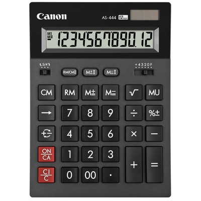 Калькулятор настольный CANON бухг. AS-444 12 разряд. черный
