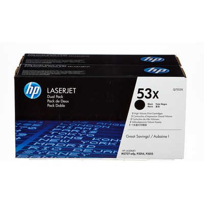 Картридж лазерный HP 53X Q7553XD чер. пов.емк. для LJ P2014P/M2727 (2шт)