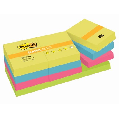 Блок-кубик Post-it 653-TF 38х51 Тепл.неон.радуга,12бл.