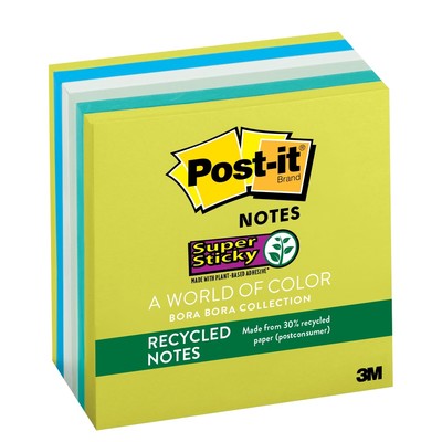 Блок-кубик Post-it Super Sticky 654-6SST ЭКО-Тропик  76х76, 6бл.