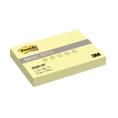 Блок-кубик Post-it Basic 656R-BY, канареечный желт 51х76 мм,100 л.