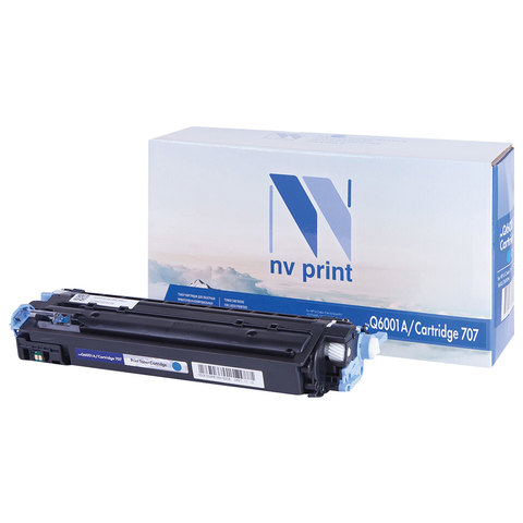 Картридж лазерный HP (Q6001A) ColorLaserJet CM1015/2600, голубой, ресурс 2000 страниц, NV Print, совместимый