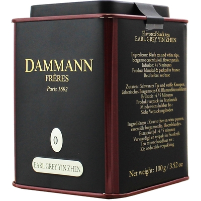 Чай Damman The Earl Grey YinZhen листовой черн., 100г ж/б