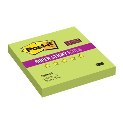 Блок-кубик Post-it Super Sticky 654R-SG, 76х76 зеленый,90л.