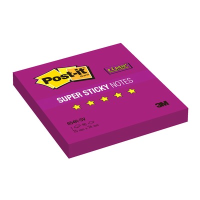 Блок-кубик Post-it Super Sticky 654R-SV,76х76 фиолетовый, 90л.