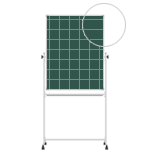 Школьная поворотно-передвижная доска, 75х100 см, разлинована в клетку и линейку, магнитно-меловая, мобильная на колёсиках