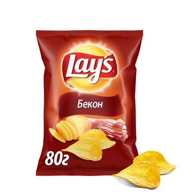 Чипсы Lays бекон 80гр.