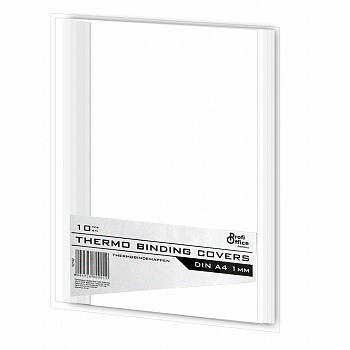 Термообложки для переплета ProfiOffice (Профи Офис), А4, толщина 6 мм, склеивает до 60 листов, 100 шт.